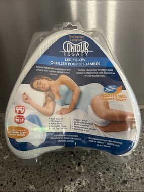 Contour Legacy Leg Pillow White and Blue